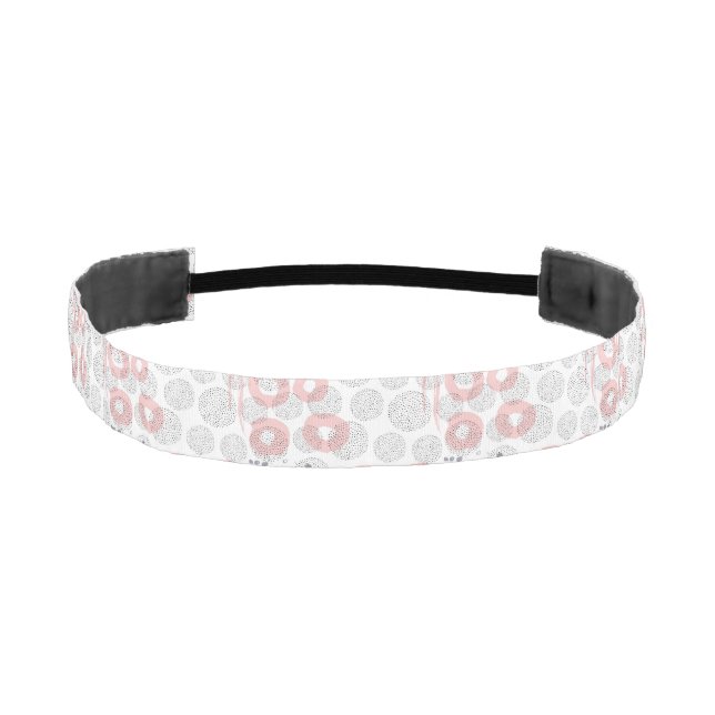 Polka Dot Circle Pattern Athletic Headband (Front)