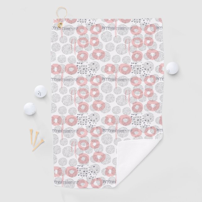 Polka Dot Circle Pattern Golf Towel (InSitu)
