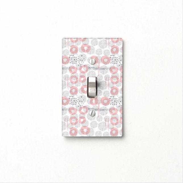 Polka Dot Circle Pattern Light Switch Cover (In Situ)