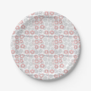 Polka Dot Circle Pattern Paper Plates