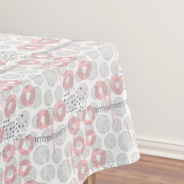 Polka Dot Circle Pattern Tablecloth (In Situ)