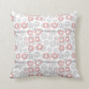 Polka Dot Circle Pattern Throw Pillow