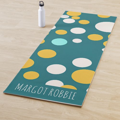 Polka Dot Circles Pastel Pattern Yoga Mat