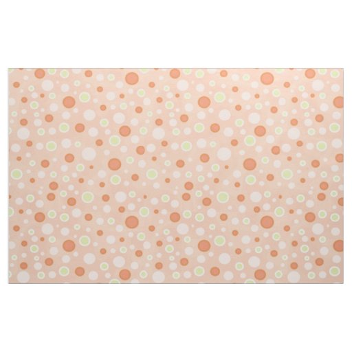 Polka Dot Circles Peach Fabric