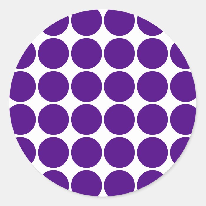 Polka Dot Circles & Spots  Purple Polka Dots Stickers