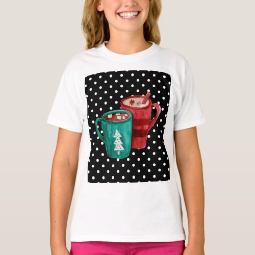 Polka dot coffee cup T_Shirt