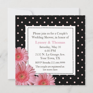 Polka Dot Couple's Wedding Shower Invitation