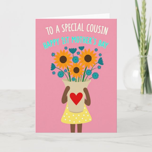 Polka Dot Cousin Mothers Day Card (Front)