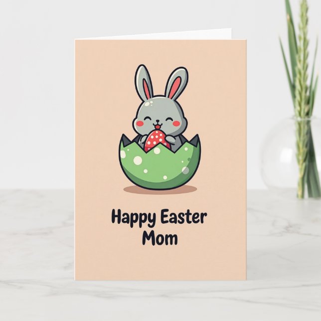 Polka Dot Creature Easter Card (Front)