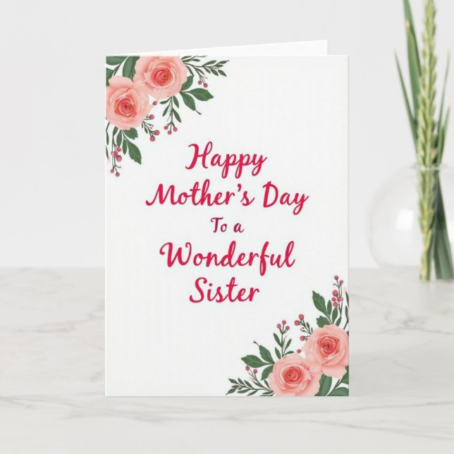 Polka Dot Crimson Script Card (Front)