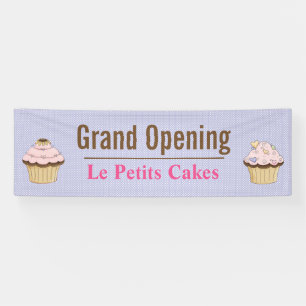 Polka Dot Cupcake Business Custom Banner