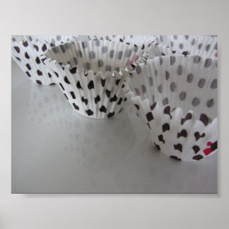 Polka Dot Cupcake Liners Poster