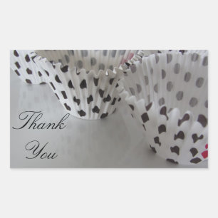 Polka Dot Cupcake Liners Rectangular Sticker