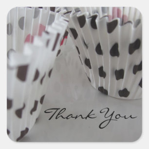 Polka Dot Cupcake Liners Square Sticker