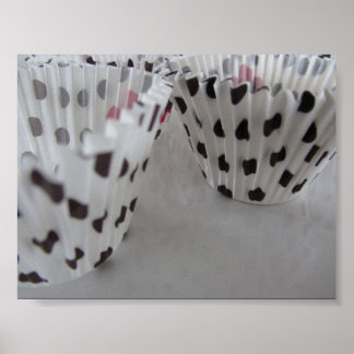 Polka Dot Cupcake Papers Poster