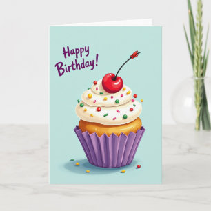 Polka Dot Cupcake Treat Card