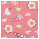 Polka Dot Cups Cakes Donuts Lemons Grapefruits Fabric