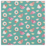 Polka Dot Cups Cakes Donuts Lemons Grapefruits Fabric
