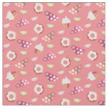 Polka Dot Cups Cakes Donuts Lemons Grapefruits Fabric