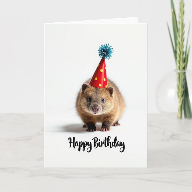 Polka Dot Cute Critter Card (Front)