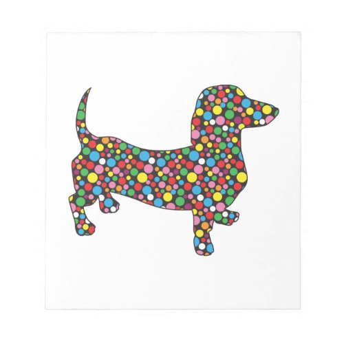 Polka Dot Dachshund Notepad