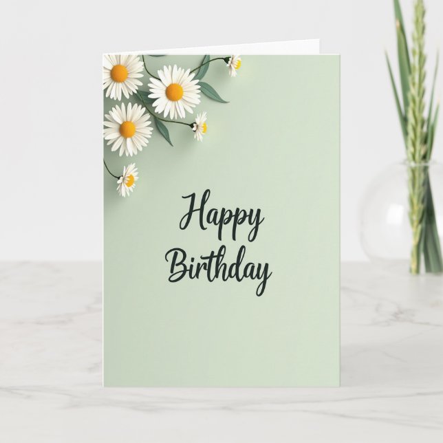 Polka Dot Daisy Bloom Card (Front)
