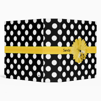 Polka Dot & Daisy Stylish Binder
