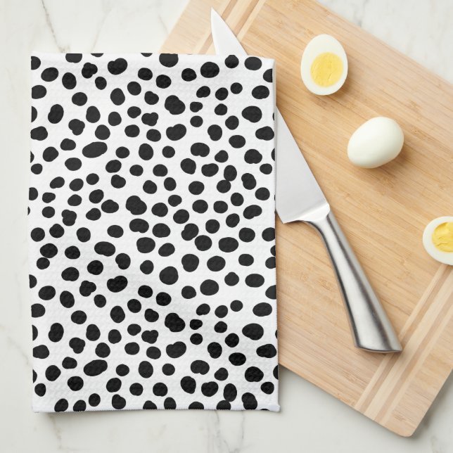 Polka dot dalmatian 101 kitchen towel (Quarter Fold)