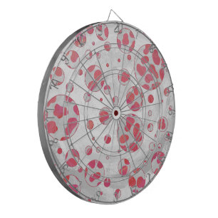 Polka Dot Dalmatian Pink and White Dart Board