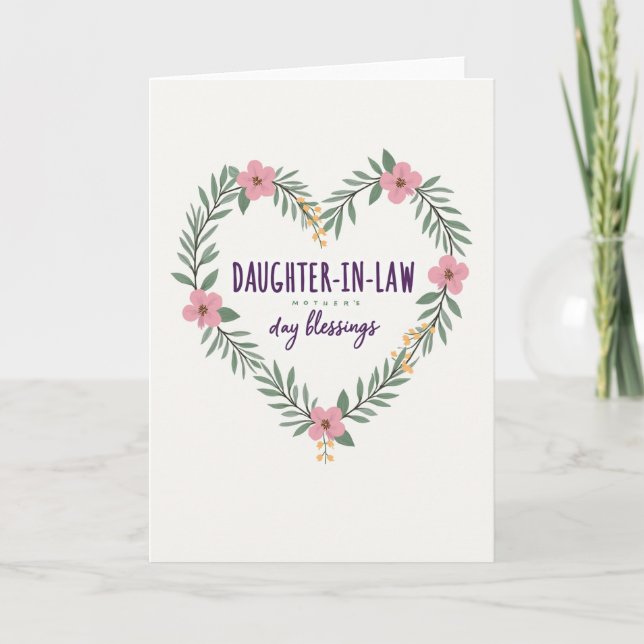 Polka Dot Daughter In Law Card (Front)