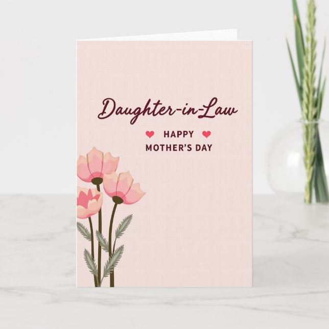 Polka Dot Daughterinlaw Mothers Day Card (Front)