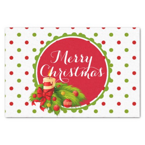 Polka Dot  Decorations Merry Christmas Tissue Paper