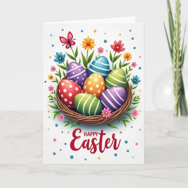 Polka Dot Delight Holiday Card (Front)