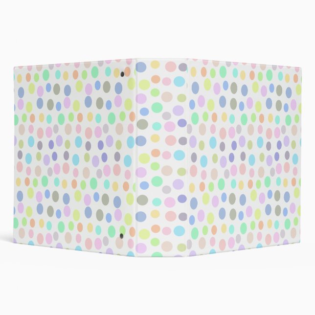 Polka Dot Design 3 Ring Binder (Background)
