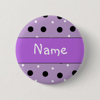 Polka Dot Design - Customize with your name Pinback Button