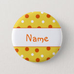 Polka Dot Design - Customize With Your Name Pinback Button at Zazzle