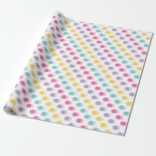 Polka Dot Design with Vibrant Color Mix Wrapping Paper