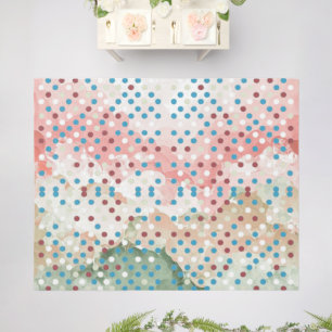 Polka dot Diamond pattern colorful Outdoor Rug