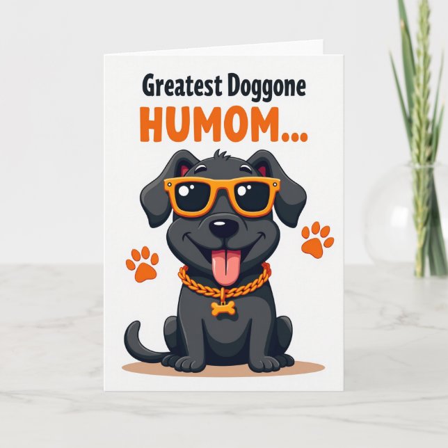Polka Dot Dog Humom Card (Front)