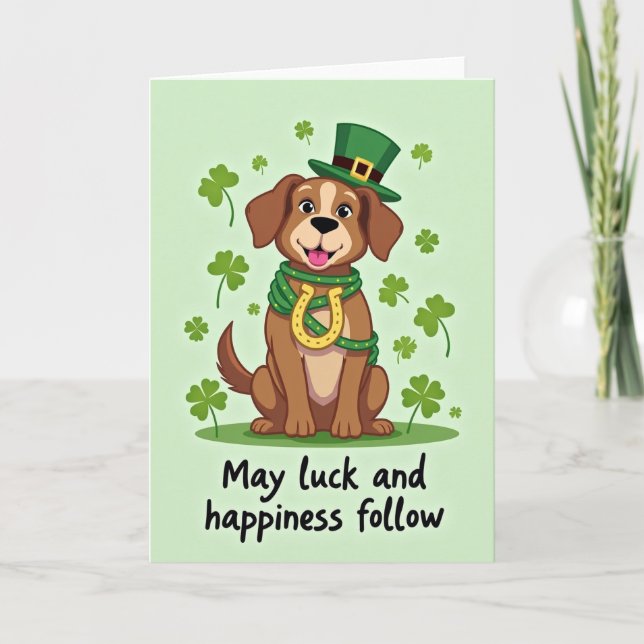 Polka Dot Dog Luck Card (Front)