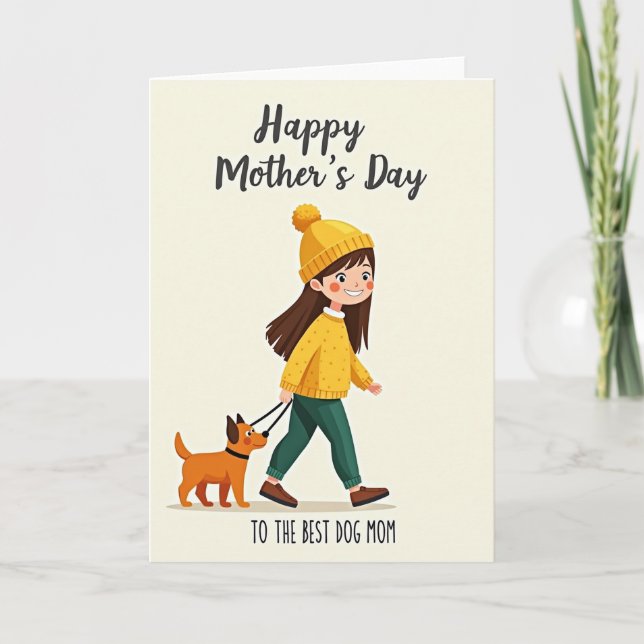 Polka Dot Dog Mom Card (Front)