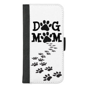 Polka Dot DOG MOM Pawprints iPhone 8/7 Plus Wallet Case
