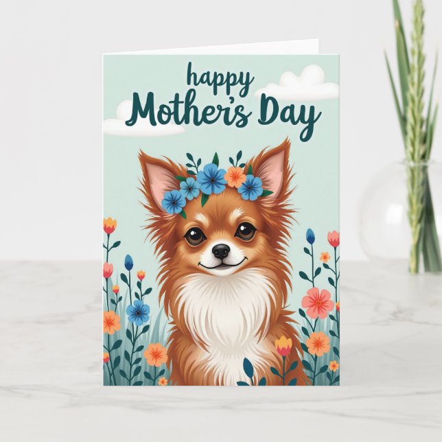 Polka Dot Dog Mothers Day Card (Front)