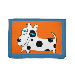 Polka Dot Dog Nylon Wallet