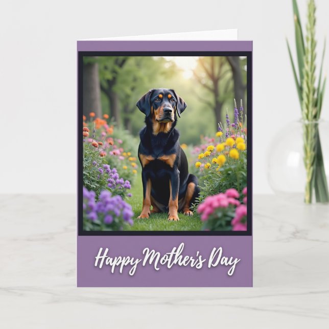 Polka Dot Dog Portrait Card (Front)