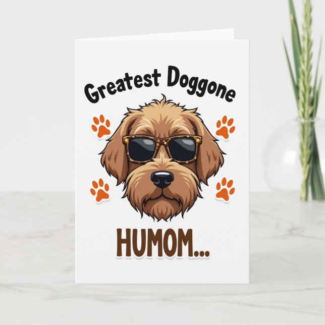 Polka Dot Doggone Humom Card (Front)