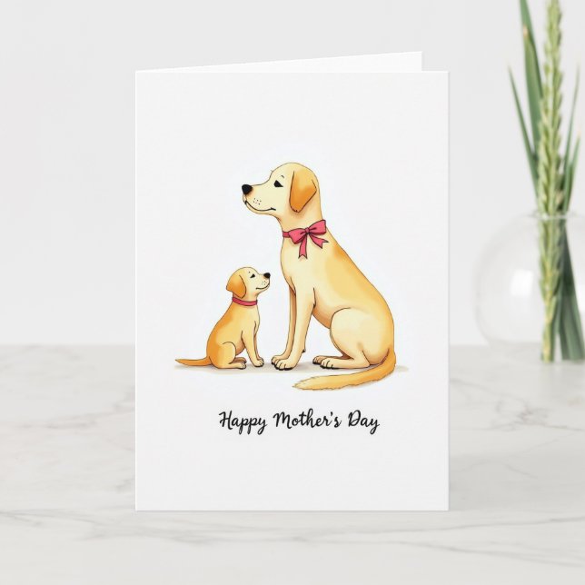 Polka Dot Dogs Mothers Day Card (Front)