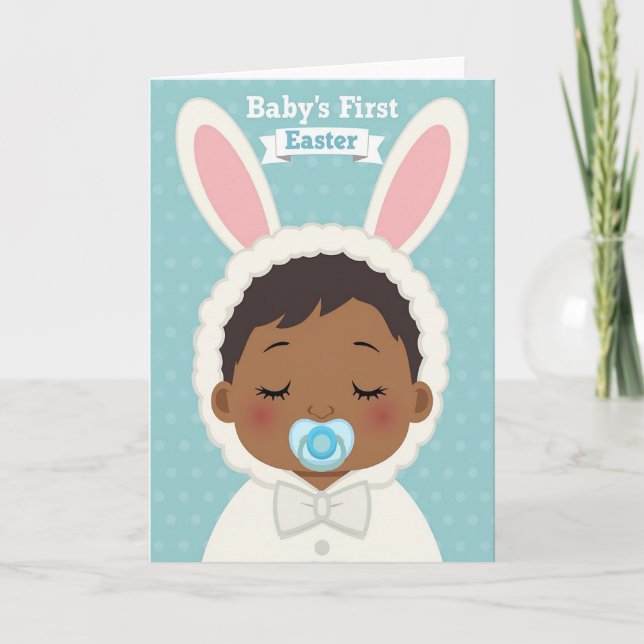 Polka Dot Easter Baby Card (Front)