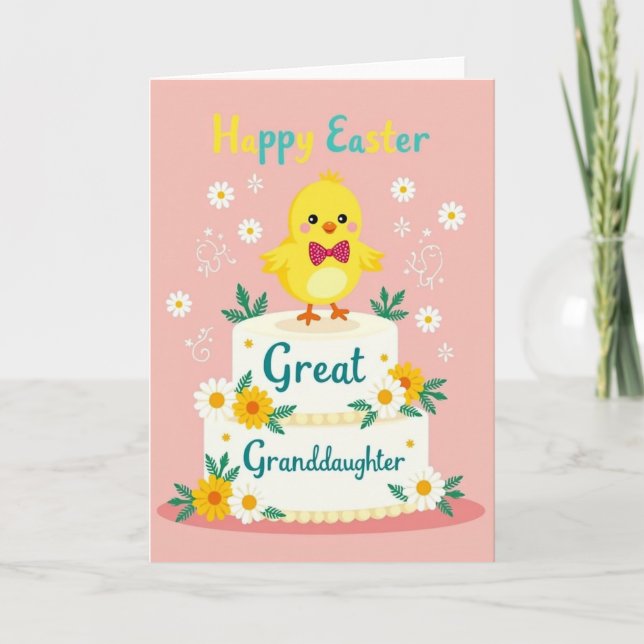 Polka Dot Easter Cake Card (Front)