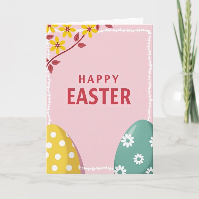 Polka Dot Easter Card (Front)